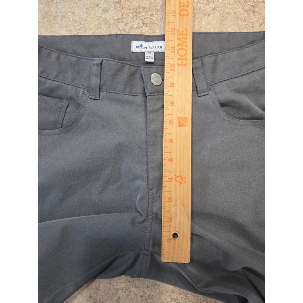 Peter Millar Crown Sport Men's Gray 5-Pocket Performance Golf Pants 32x34 EUC - Picture 11 of 16